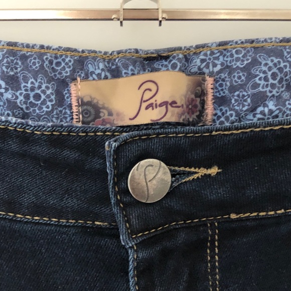 Paige Dark Blue Stretchy Skinny Jeans - Picture 3 of 10